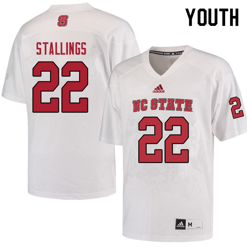 Youth #22 Isaiah Stallings NC State Wolfpack College Football Jerseys Sale-Red - Click Image to Close